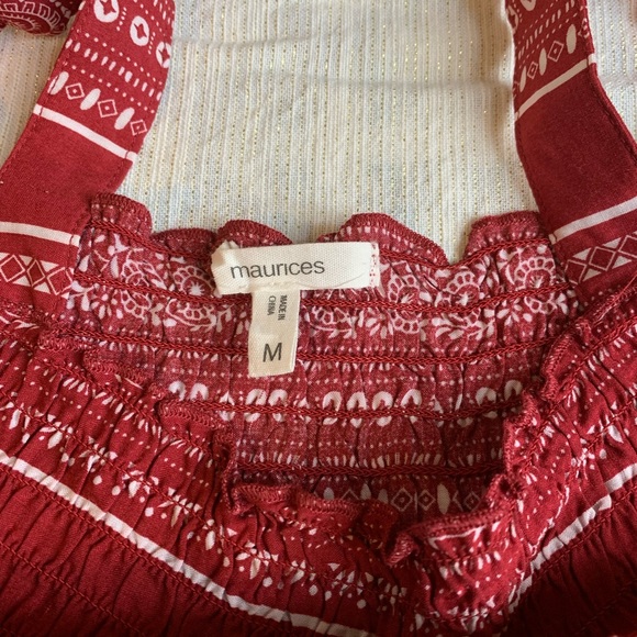 Maurices red top. Off the shoulder with straps. SizeM - Picture 6 of 8